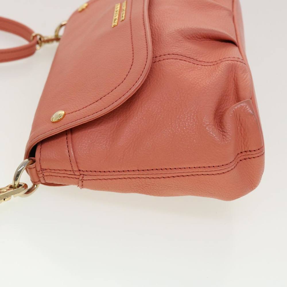 BURBERRY Blue Label Shoulder Bag Leather Orange Auth yb128 - Picture 4 of 16